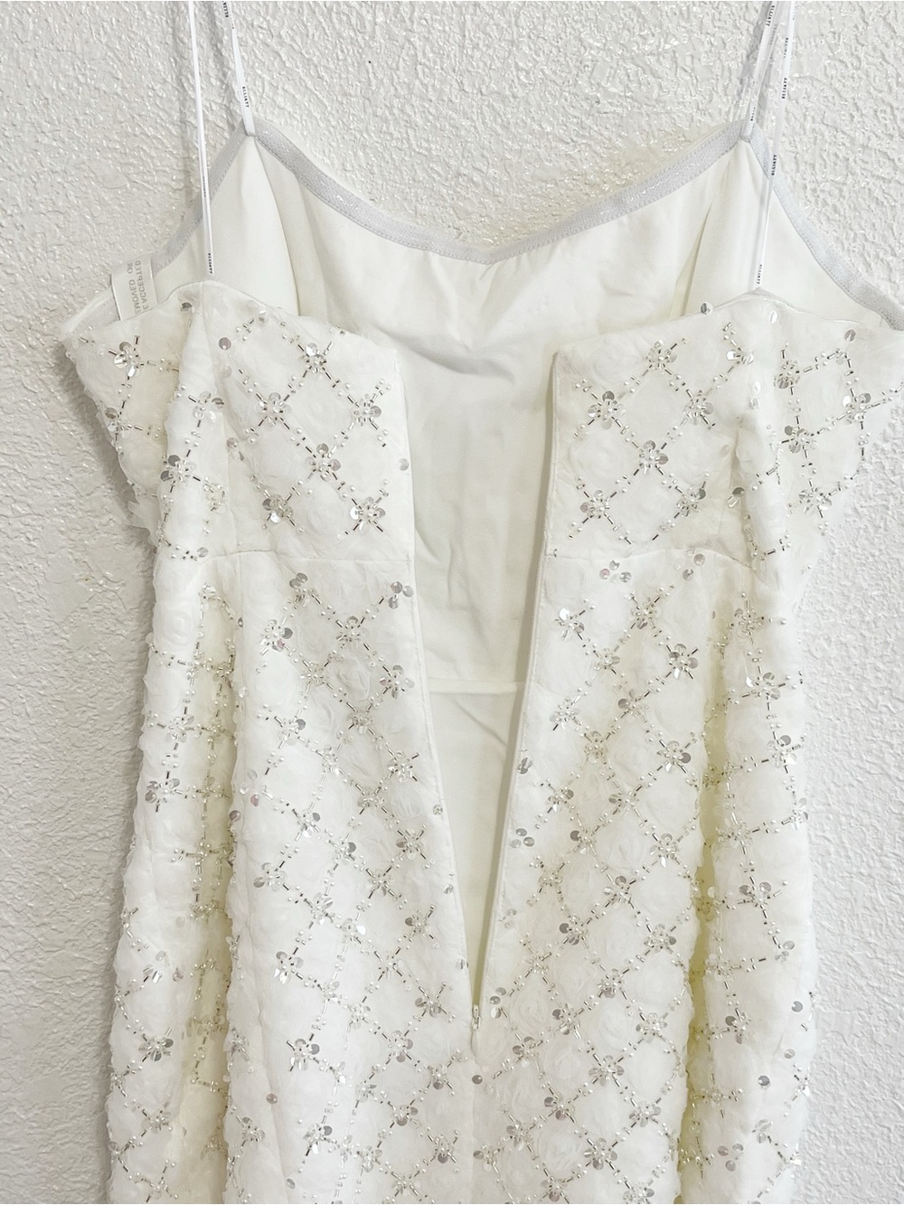 ELLIATT Lola Embellished Strapless Gown White Maxi Formal Size M NWT - Picture 10 of 14